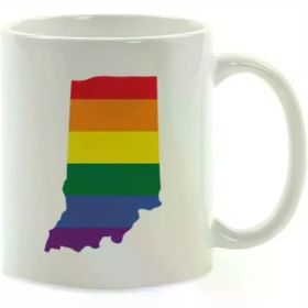 1 Count, Rainbow Gay Lesbian Transgender LGBQT Pride Flag Mug- Perfect Valentine's Day, New Year, Winter and Birthday