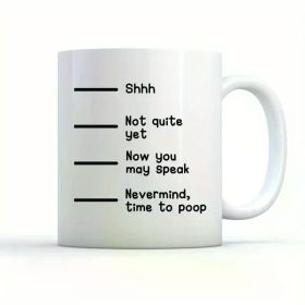1pc Funny Coffee Mug Time To Poop Coffee Gift Coffee Addict Caffeine Addict Coffee