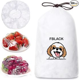 Reusable Plastic Bowl Covers 100 PCS Elastic Cling Bags Universal Bowl Covers Kitchen Cling Wrap Sealed Cling Covers For Kitchen And Outdoor Picn (Option: transparent)