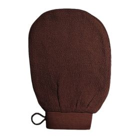 Rayon Bath Gloves Single Layer Multicolor Rubbing Dead Skin (Color: brown)
