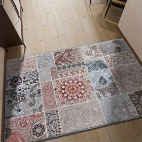 1pc Vintage Carpet; Living Room Bedroom Bedside Decor; Boho Floor Mat; Sofa Tea Table Blanket (Color: BS16-TPR, size: 32*47in/80*120cm)