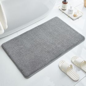 1pc Household Floor Mats; Door Mats; Carpets; Bathrooms; Anti-skid Mats; Bathroom Doormats; Water Absorbing Floor Mats; Bedroom Doormats (Color: gray, size: 15.75*23.62inch)