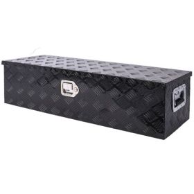 39inch Aluminum Tool Box,heavy Duty Truck Bed Tool Box,outdoor Trailer Pickup Storage Tool Box,RV Storage Organizer,underbody Box W Lock Keys,bla (Color: Black)
